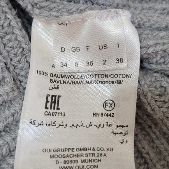 QUI Grey Crop Sweater - Picture 9 of 10